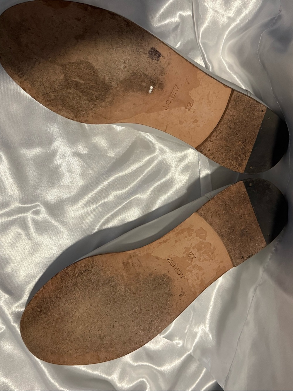 Classic Off White Leather Women's Penny Loafers - Picture 2 of 2